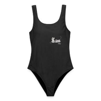 Cadeau souris - idée pour votre jolie souris - Maillot de bain femme - noir - Devant - AI Model Female 172 light (172cm)