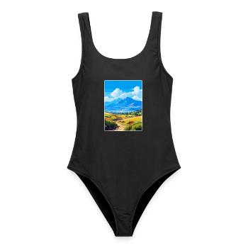 Mont Ida Grèce Affiche de voyage vintage souvenir - Maillot de bain femme - noir - Devant - AI Model Female 172 light (172cm)