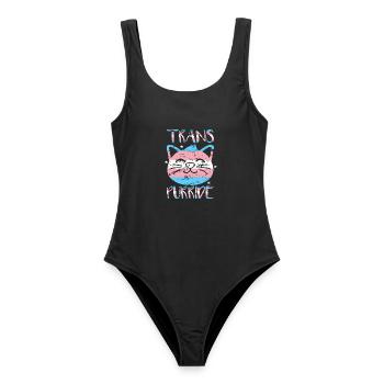 Transgender Geschenk - Frauen Badeanzug - Schwarz - Vorne - AI Model Female 172 light (172cm)