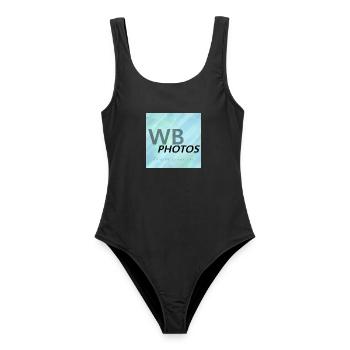 HELLBLAUES WBP-LOGO - Frauen Badeanzug - Schwarz - Vorne - AI Model Female 172 light (172cm)