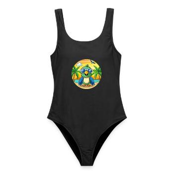 Lunettes de soleil Parrot Funny Cartoon Summer Beach - Maillot de bain femme - noir - Devant - AI Model Female 172 light (172cm)