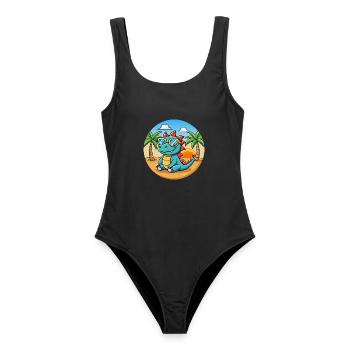 Dragon Funny Cartoon Lunettes de soleil de plage d’été - Maillot de bain femme - noir - Devant - AI Model Female 172 light (172cm)