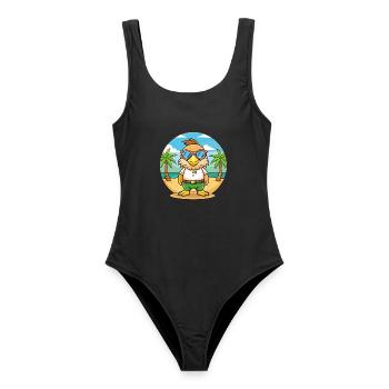 Lunettes de soleil de plage d’été Eagle Funny Cartoon - Maillot de bain femme - noir - Devant - AI Model Female 172 light (172cm)
