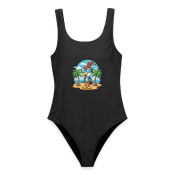 Woodpecker Funny Cartoon Lunettes de soleil de plage d’été - Maillot de bain femme - noir - Devant - AI Model Female 172 light (172cm)