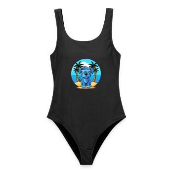 Blue Picardy Spaniel Dog Breed Cartoon Sunglasses - Women's Swimsuit - black - Front - AI Model Female 172 light (172cm)