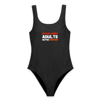 Officiellement adulte ne pas vérifier - Maillot de bain femme - noir - Devant - AI Model Female 172 light (172cm)