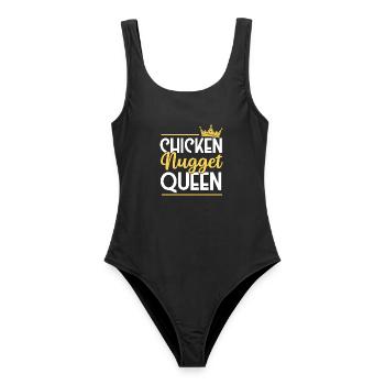 Chicken Nugget Queen Nug Life Nuggies Tendies - Frauen Badeanzug - Schwarz - Vorne - AI Model Female 172 light (172cm)