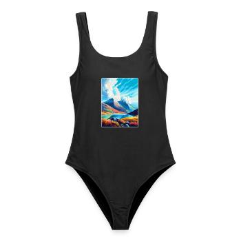 Ben Lomond Scotland Uk Travel Poster Souvenir WPA - Women's Swimsuit - black - Front - AI Model Female 172 light (172cm)