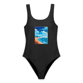 Westgate On Sea England Uk Vintage Reiseposter - Frauen Badeanzug - Schwarz - Vorne - AI Model Female 172 light (172cm)