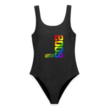 LGBTQ 2009 ARC-EN-CIEL QUEER 16E ANNIVERSAIRE PRIDE - Maillot de bain femme - noir - Devant - AI Model Female 172 light (172cm)