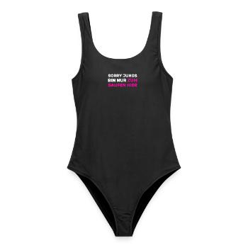 Mädchen Party Spruch Witziger Damen Feiern Witzig - Frauen Badeanzug - Schwarz - Vorne - AI Model Female 172 light (172cm)