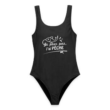 Je peux pas, j'ai pêche - Maillot de bain femme - noir - Devant - AI Model Female 172 light (172cm)