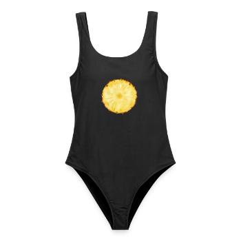 Ananas - Frauen Badeanzug - Schwarz - Vorne - AI Model Female 172 light (172cm)