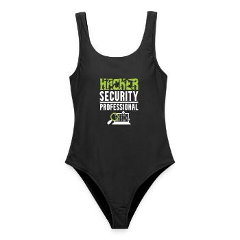 Hacker Security Professional - Frauen Badeanzug - Schwarz - Vorne - AI Model Female 172 light (172cm)