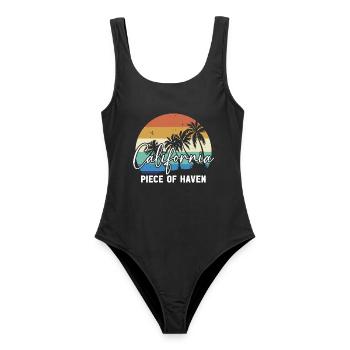 California Piece Of Haven USA Staat Amerika kalifo - Frauen Badeanzug - Schwarz - Vorne - AI Model Female 172 light (172cm)