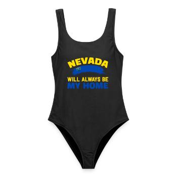 Nevada wird immer meine Heimat sein USA Amerika Ne - Frauen Badeanzug - Schwarz - Vorne - AI Model Female 172 light (172cm)