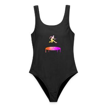 Trampolinspringer Trampolin Trampolin Trampolinspr - Frauen Badeanzug - Schwarz - Vorne - AI Model Female 172 light (172cm)