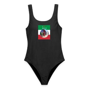 I Love Burano - Frauen Badeanzug - Schwarz - Vorne - AI Model Female 172 light (172cm)