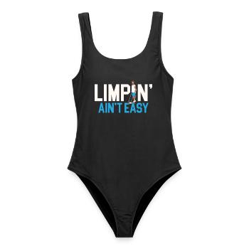 Limpin' Ain't Easy Behindertenhilfe Amputation - Frauen Badeanzug - Schwarz - Vorne - AI Model Female 172 light (172cm)