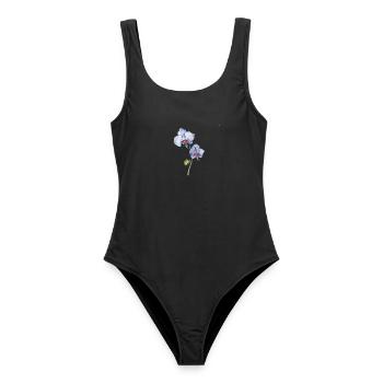 Blume - Frauen Badeanzug - Schwarz - Vorne - AI Model Female 172 light (172cm)