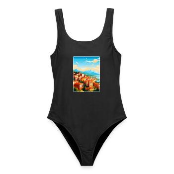 Granada Spanien Vintage Reiseplakat WPA Souvenir - Frauen Badeanzug - Schwarz - Vorne - AI Model Female 172 light (172cm)