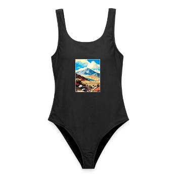 Mount Humphreys California Vintage Reiseposter - Frauen Badeanzug - Schwarz - Vorne - AI Model Female 172 light (172cm)