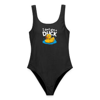 I don t give a duck - Frauen Badeanzug - Schwarz - Vorne - AI Model Female 172 light (172cm)