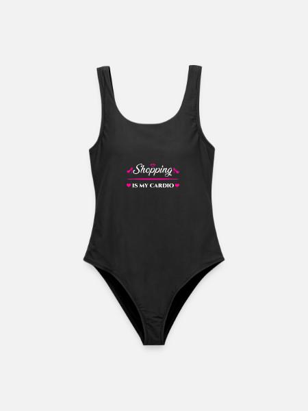 Shopping Is My Cardio  - Frauen Badeanzug - Schwarz