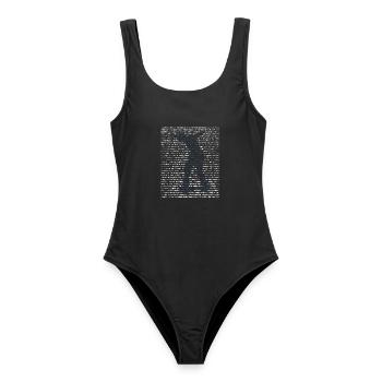 Rasanter Waveboard Straßensurfer - Frauen Badeanzug - Schwarz - Vorne - AI Model Female 172 light (172cm)
