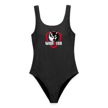 Wolf Warrior Krieger Wolf Streetwear - Frauen Badeanzug - Schwarz - Vorne - AI Model Female 172 light (172cm)