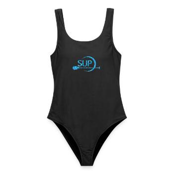 SUP – Stand Up Paddling Wasser-Design - Frauen Badeanzug - Schwarz - Vorne - AI Model Female 172 light (172cm)