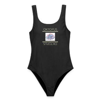 Oktopus - Frauen Badeanzug - Schwarz - Vorne - AI Model Female 172 light (172cm)