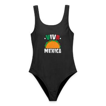 Viva Mexico Tacco - Frauen Badeanzug - Schwarz - Vorne - AI Model Female 172 light (172cm)