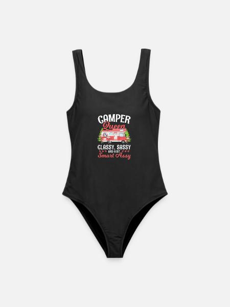 Camper Queen - Frauen Badeanzug - Schwarz