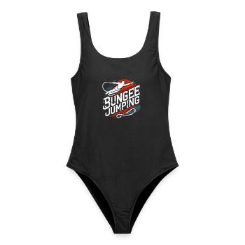  Bungee Jumper Geschenkidee, Bungy Jumps, Bungee - Frauen Badeanzug - Schwarz - Vorne - AI Model Female 172 light (172cm)