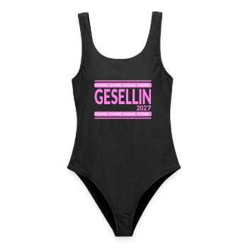 Gesellin 2027 - Frauen Badeanzug - Schwarz - Vorne - AI Model Female 172 light (172cm)