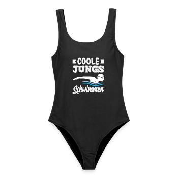 Schwimmsport Schwimmer Spruch Geschenk - Frauen Badeanzug - Schwarz - Vorne - AI Model Female 172 light (172cm)