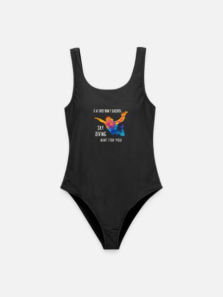 Skydive Fallschirmspringer Skydiver Freifall - Frauen Badeanzug - Schwarz