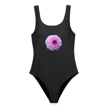 Blume rosa pinke Blume Blumen pink rosa Blumen - Frauen Badeanzug - Schwarz - Vorne - AI Model Female 172 light (172cm)
