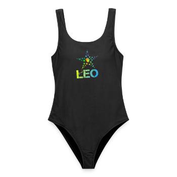 Leo Geburtstag Leo - Frauen Badeanzug - Schwarz - Vorne - AI Model Female 172 light (172cm)