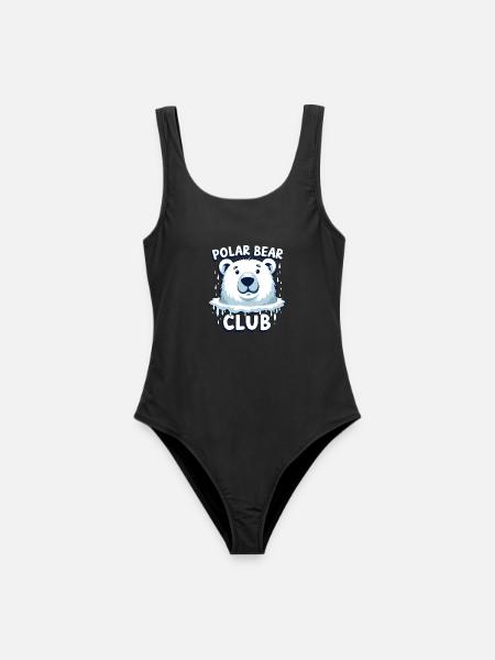 Eisbär Club Grafik - Frauen Badeanzug - Schwarz