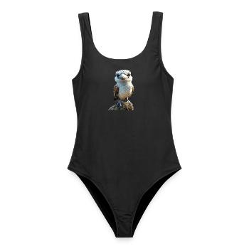 Kookaburra Jägerliest Lachender Hans Süßer Vogel - Frauen Badeanzug - Schwarz - Vorne - AI Model Female 172 light (172cm)