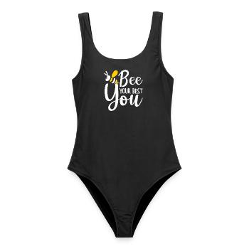 Bee Your Best You 2 - Frauen Badeanzug - Schwarz - Vorne - AI Model Female 172 light (172cm)