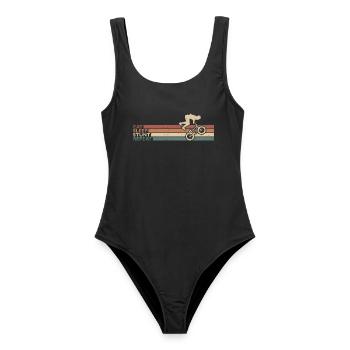 Eat Sleep Stunt Repeat BMX Design Für BMX Biker - Frauen Badeanzug - Schwarz - Vorne - AI Model Female 172 light (172cm)