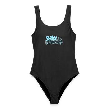 Baby Loading Logo in Sky Blue - Frauen Badeanzug - Schwarz - Vorne - AI Model Female 172 light (172cm)
