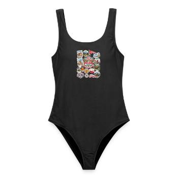 Polen Reisesticker - Frauen Badeanzug - Schwarz - Vorne - AI Model Female 172 light (172cm)
