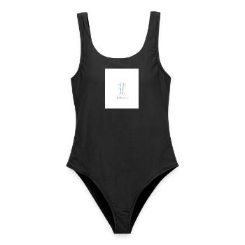 Schimaus Wintersport Skizze - Frauen Badeanzug - Schwarz - Vorne - AI Model Female 172 light (172cm)