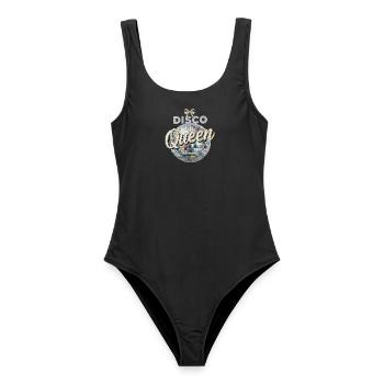 Disco Queen Discokugel Vintage Geburtstag Party - Frauen Badeanzug - Schwarz - Vorne - AI Model Female 172 light (172cm)
