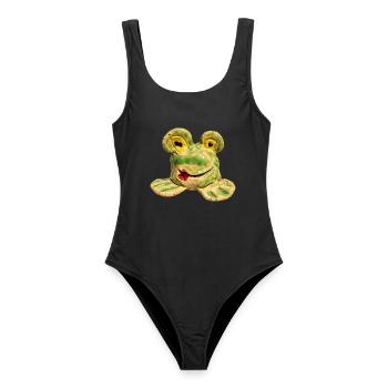 abka_SpokoLoko - Frauen Badeanzug - Schwarz - Vorne - AI Model Female 172 light (172cm)