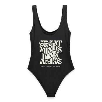 Great Minds Dink Alike Pickleball Design - Frauen Badeanzug - Schwarz - Hinten - AI Model Female 172 light (172cm)